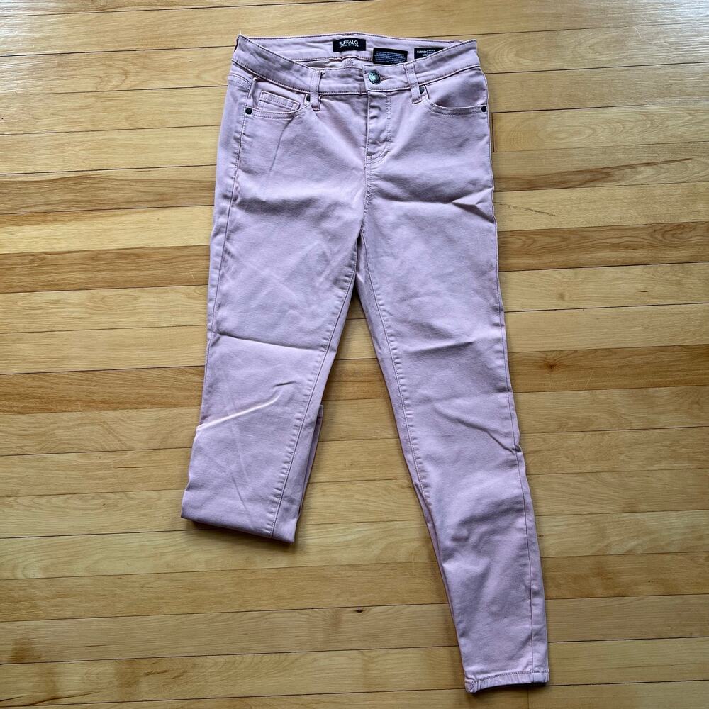 Buffalo David Britton Jeans Aubrey Womens 6x28 Mid Rise Stretch Pink Denim NWOT